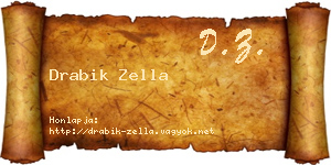 Drabik Zella névjegykártya